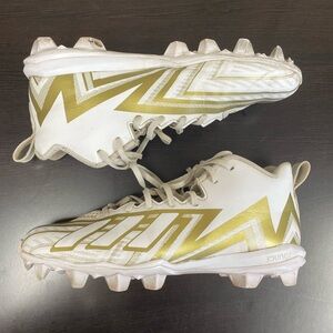 Adidas Freak Spark 23 Football Shoes Mens Size 10 1/2 White Gold Cleats Bounce